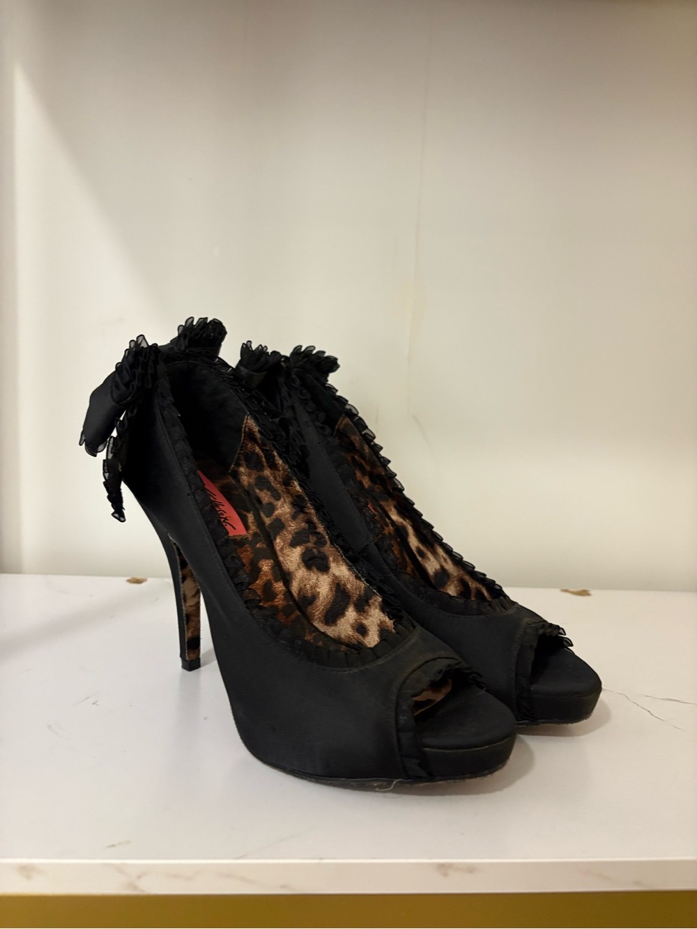Betsey Johnson Peep Toe Heels | Size 6